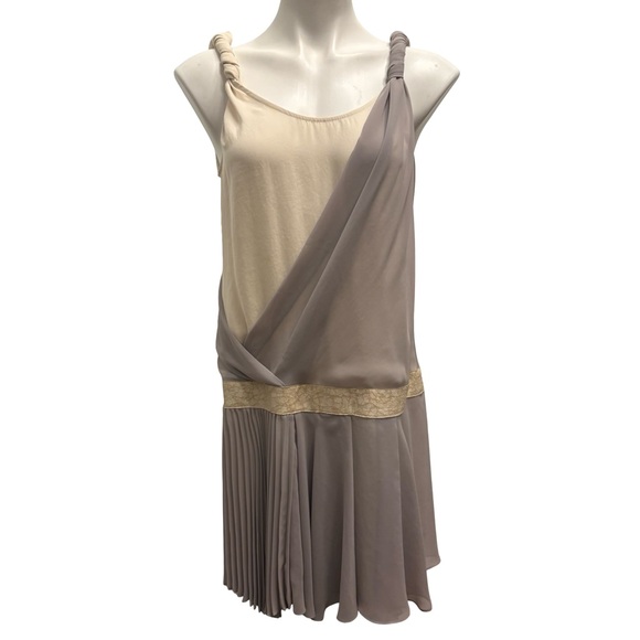 Rag & Bone Barcelona Two Tone Drop Waist Silk Dress, Sz 4 - Picture 3 of 12